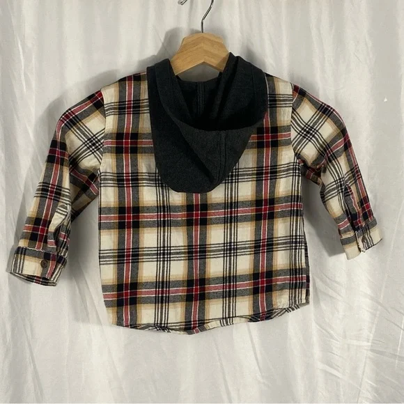 Art Class Toddler Boy Hooded Flannel Long Sleeve Button Up Shirt Size 2T - Picture 10 of 16